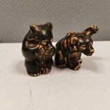 Two Royal Danish porcelain bears by Knud Kyhn