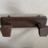 Antique wooden wall coat rack