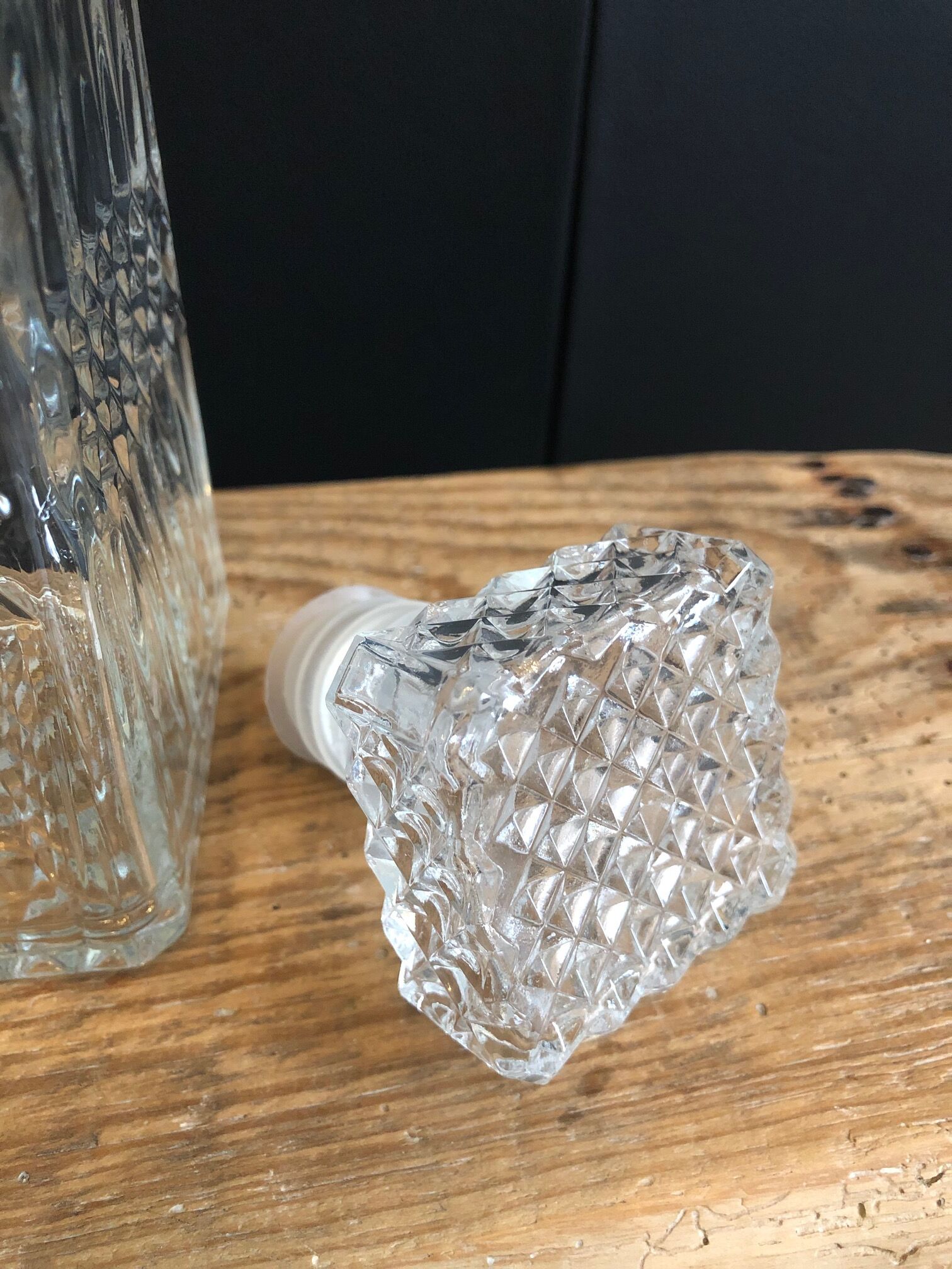 Chiseled whisky carafe