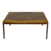 Neo-Egyptian copper coffee table by VAD Trevarefabrikk, Norway, 1970
