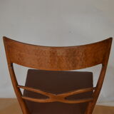 Series of six wooden chairs