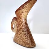 Brown Glazed Ceramic Tulip Vase by Giovanni Bertoncello for Schiavon
