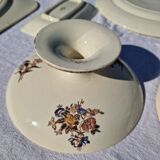 Clairefontaine earthenware plate and fruit bowl set, Saxe model