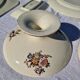 Clairefontaine earthenware plate and fruit bowl set, Saxe model