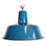Industrial Blue Enamel Factory Pendant Lamp, 1960s