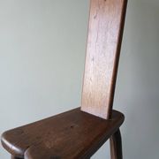 Antique Alpine peasant chair, Stabelle type, made of solid wood – 19th century.