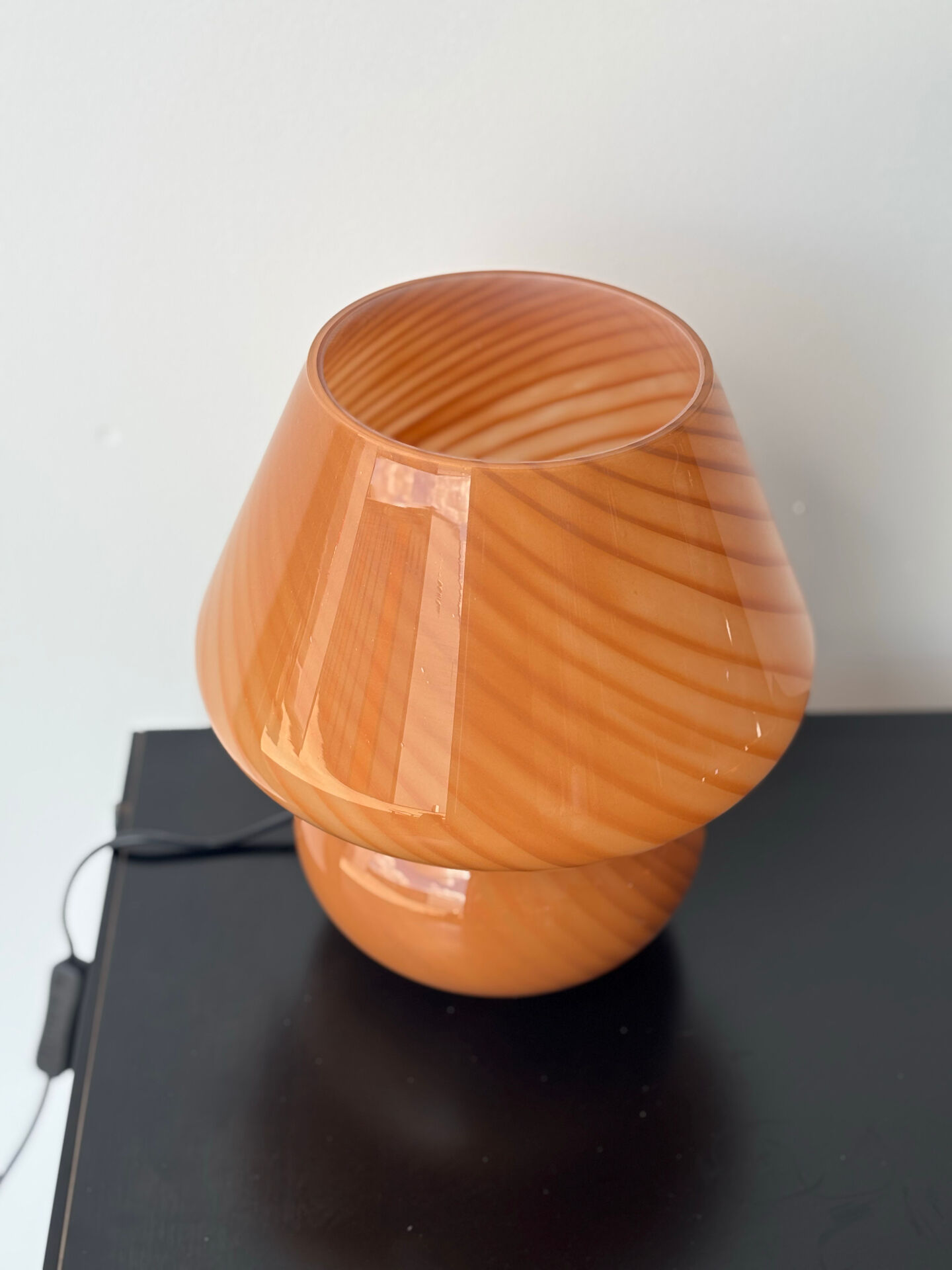 Blown glass lamp, Murano style, 1980s