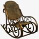 Rattan and cane rocking chair from the 1980s.