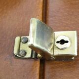 Set three vintage leather suitcases