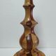 Lampe en bois tourné et incrustation de bois vintage