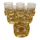 Set de 6 verres whisky jaune vintage