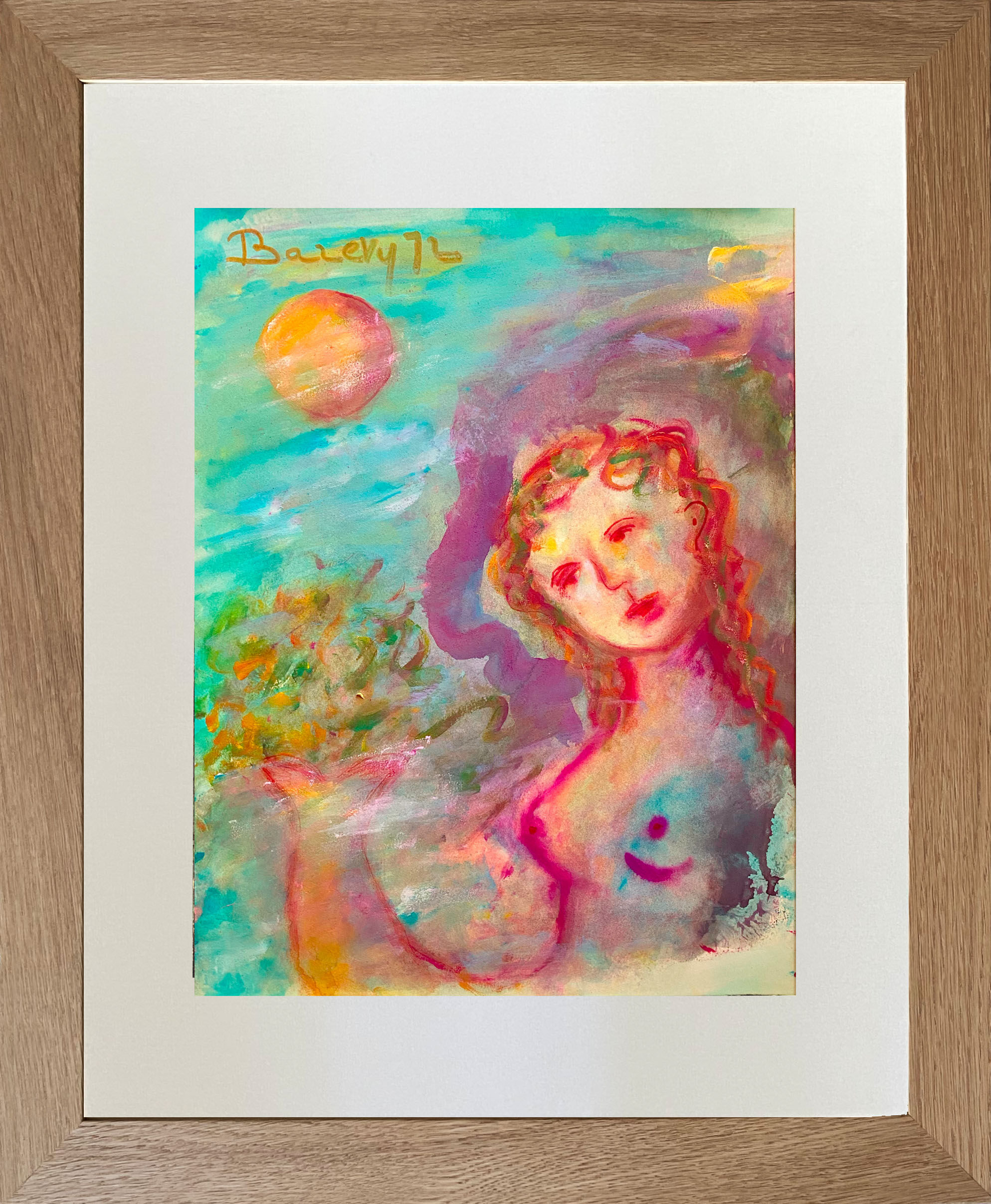 "The Little Mermaid" gouache by Henriette Barety