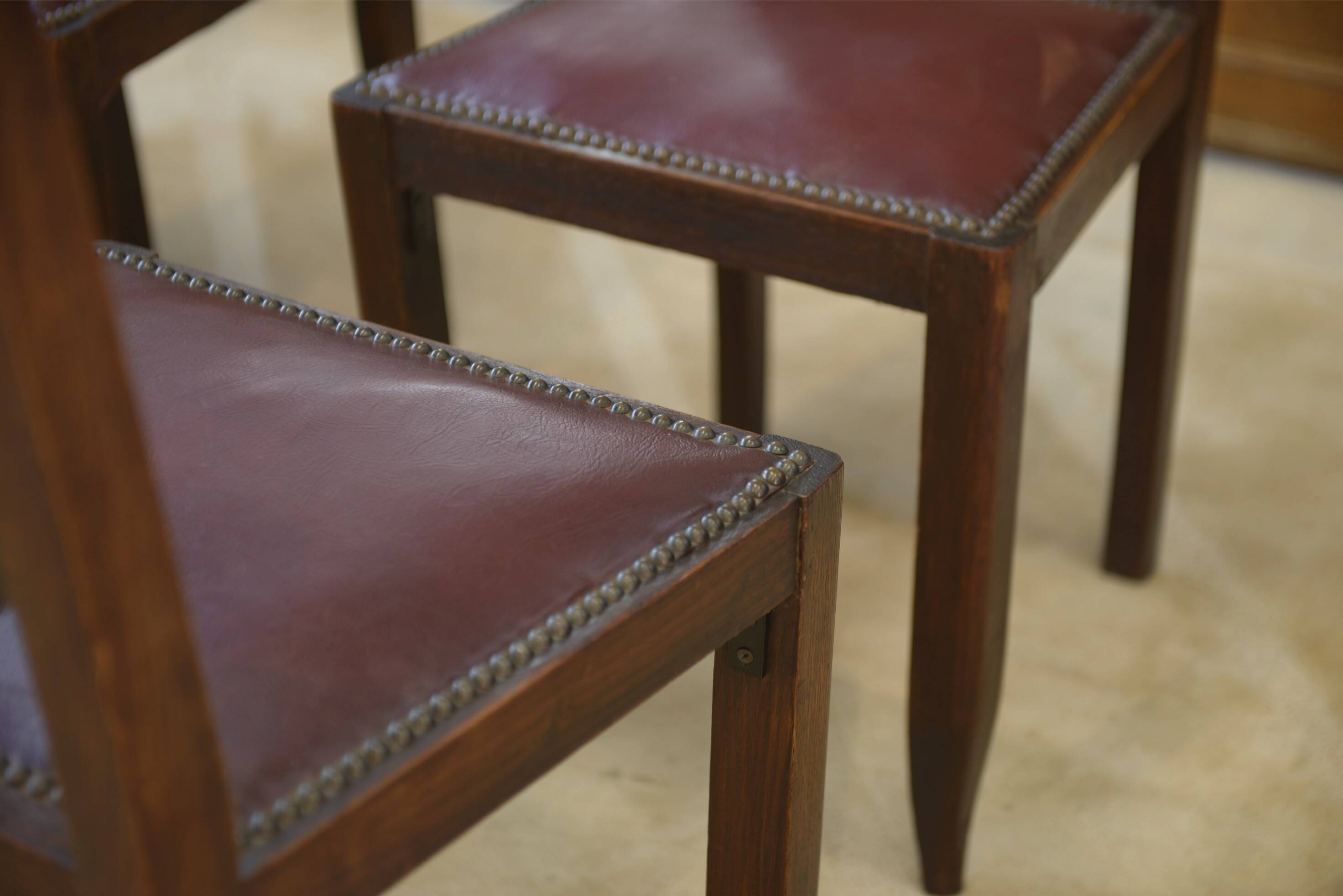 Ensemble de 6 chaises en chêne 1950’s