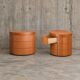 2 x cherry wood night stands / bedside tables / 3 drawers / 1990s