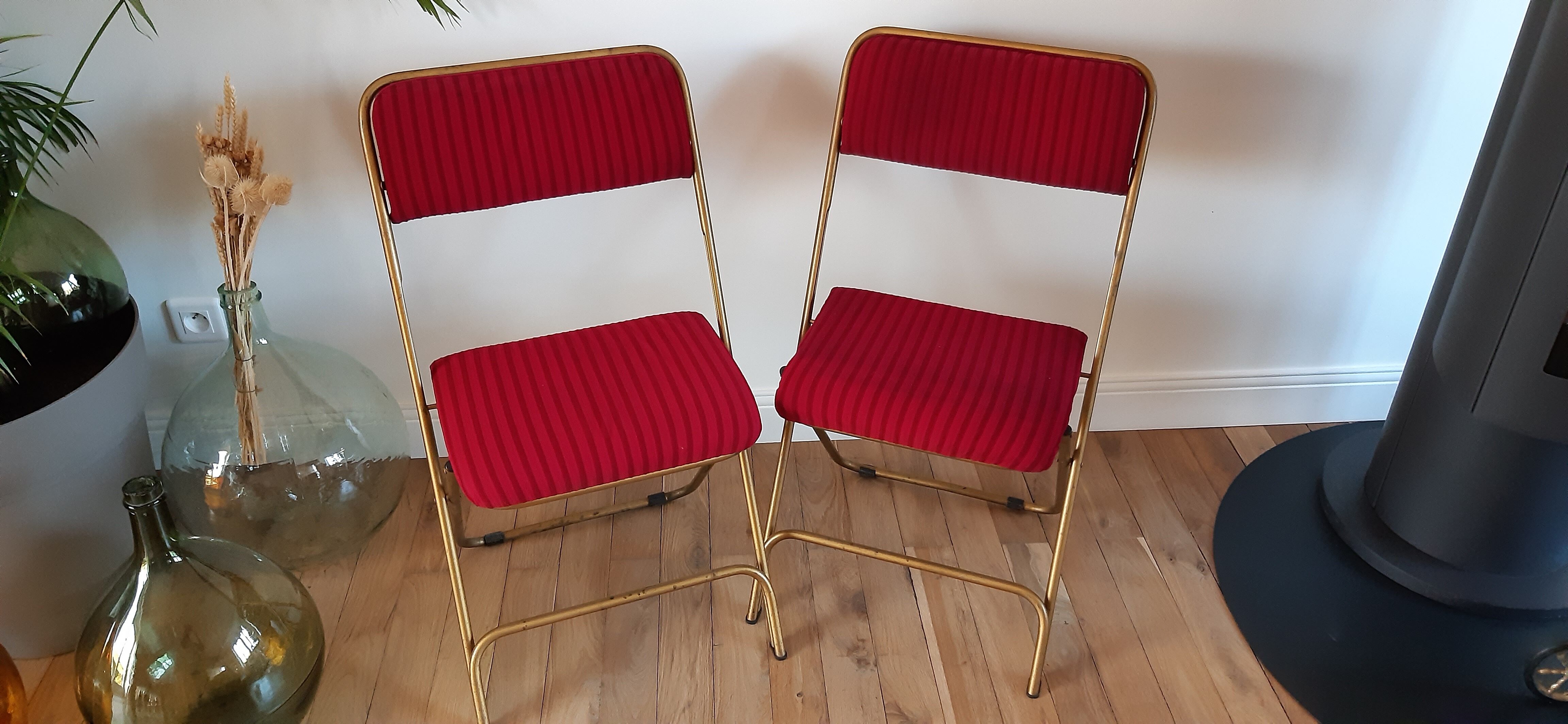 Set of two Lafuma folding chairs