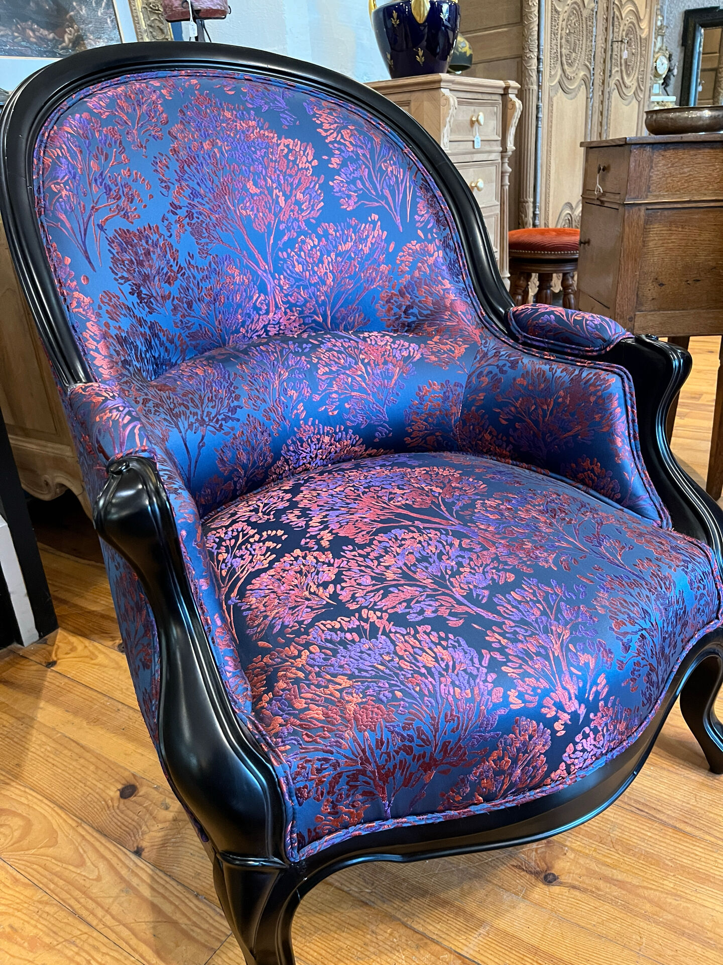 Fauteuil Bergère crapaud Louis Philippe