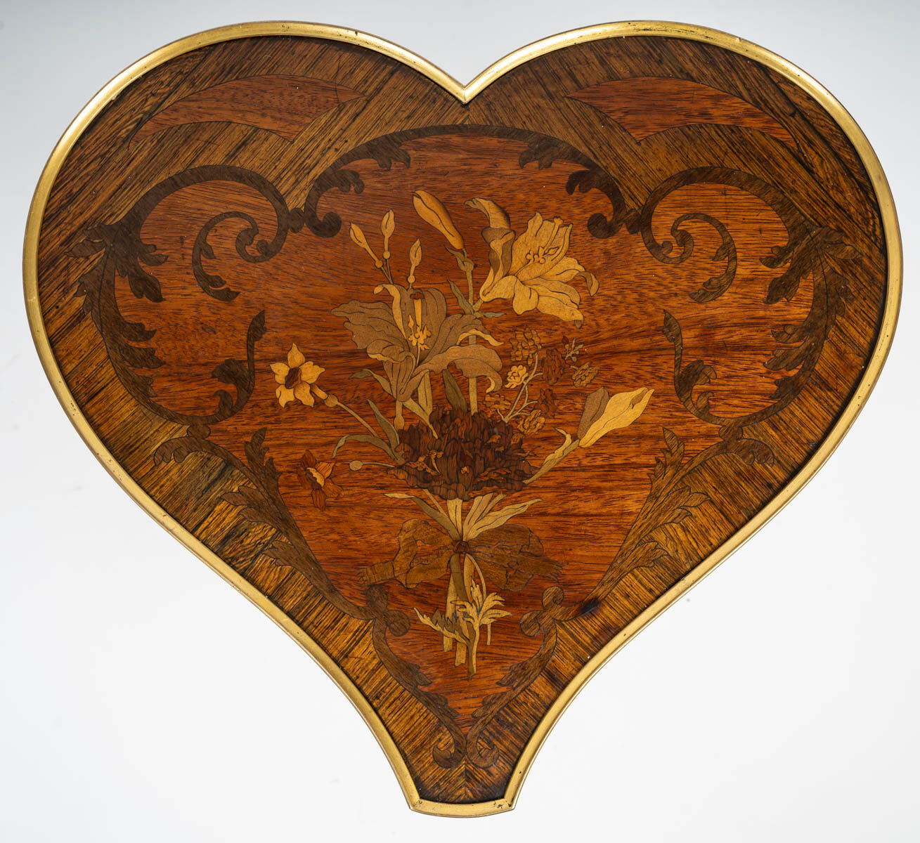 Table "Heart" in Louis XV style, Attributed to Maison Krieger, Circa 18
