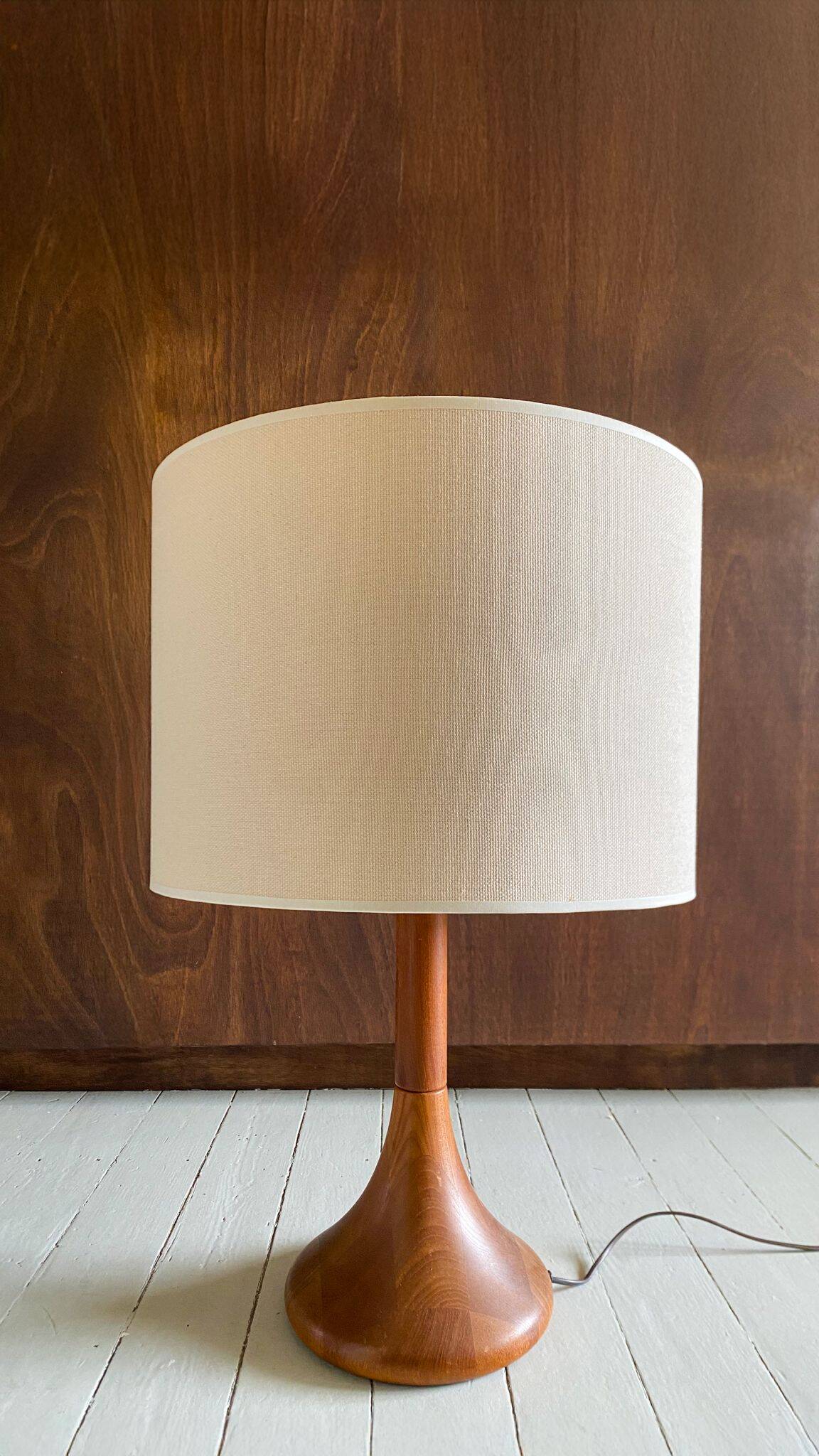 Vintage teak table lamp, edited by Kirk, Denmark, 1960s