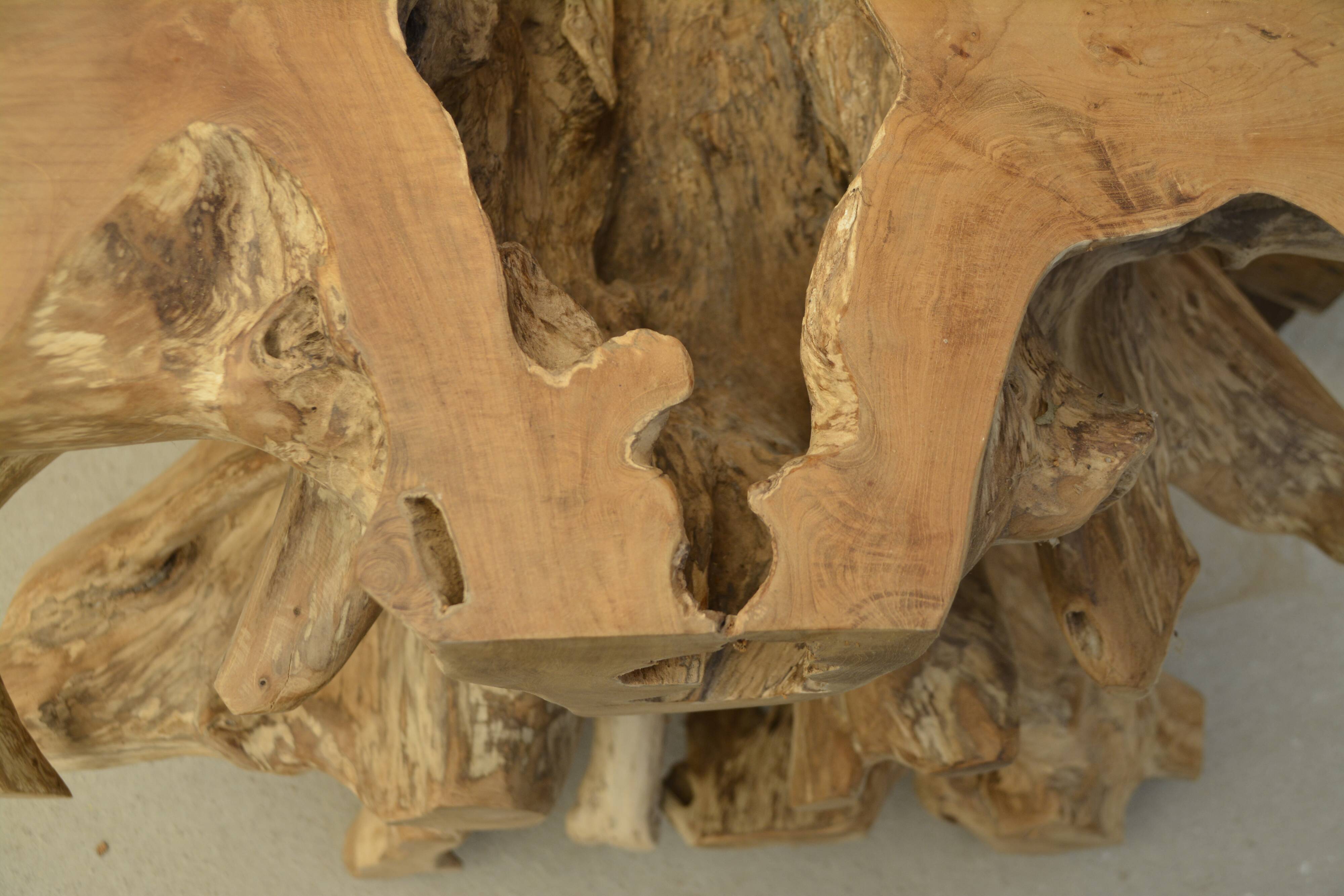 Teak root console