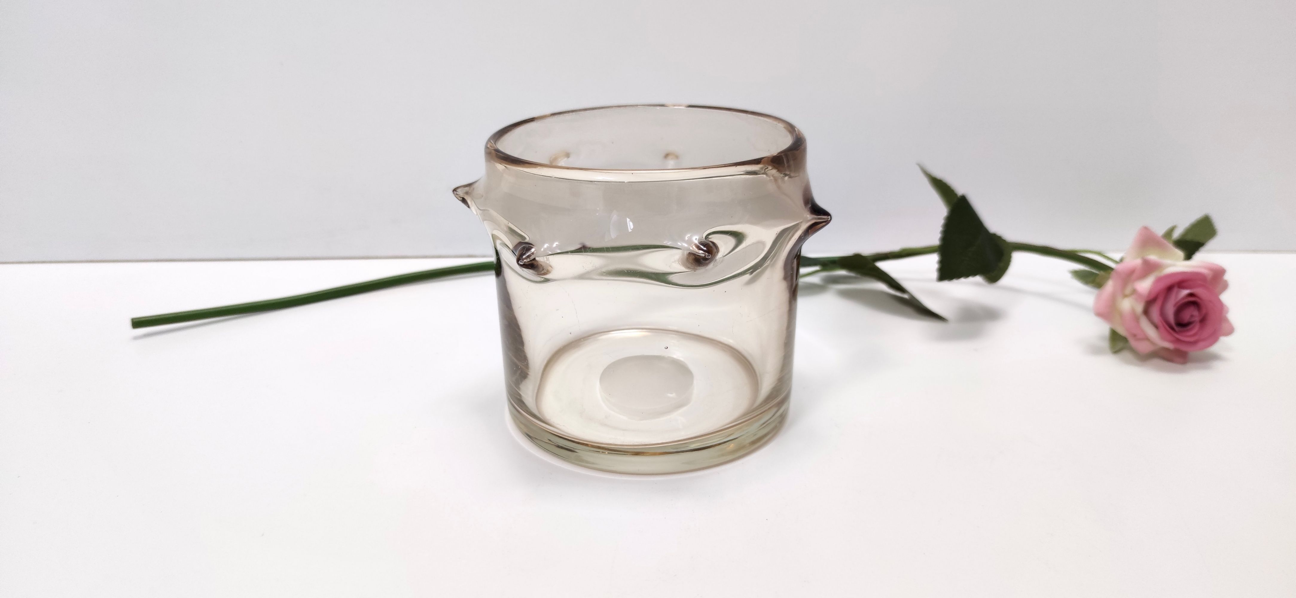 Vintage Murano Glass Vase with Bugne ascribable to Ercole Barovier, Italy