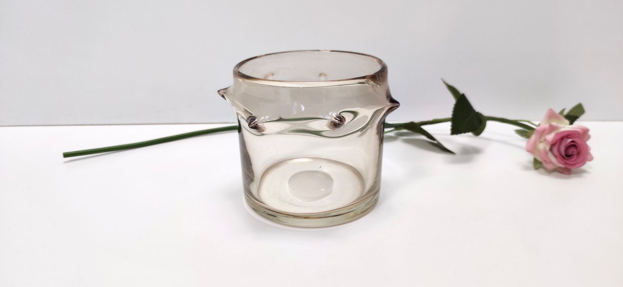 Vintage Murano Glass Vase with Bugne ascribable to Ercole Barovier, Italy