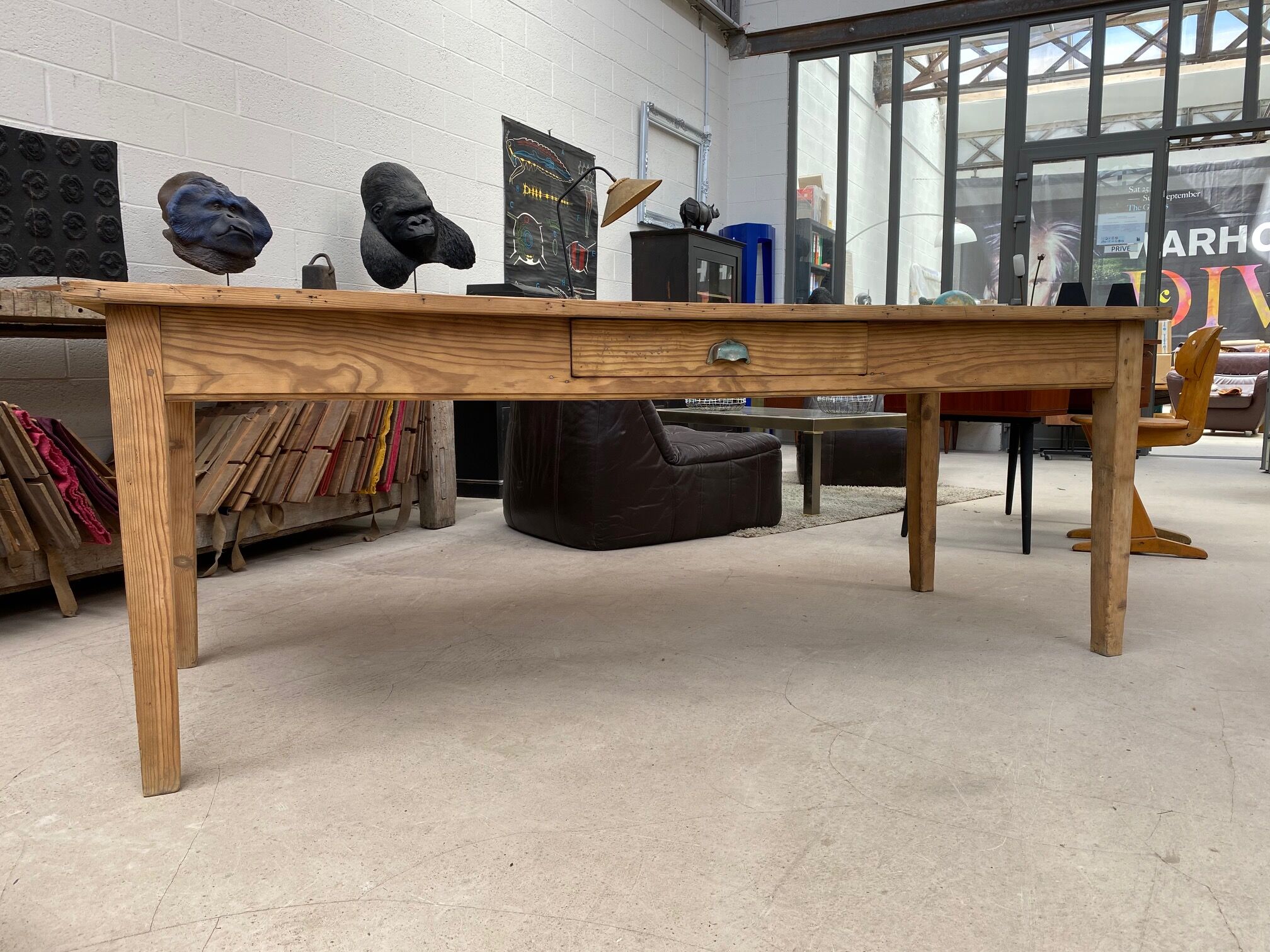 Old farm table feet spindles