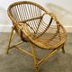Mid-century French Riviera rattan lounge chairs – pair – 1960s organic design