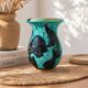 Vase vintage Vallauris en céramique turquoise