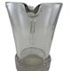 Large stylized glass pitcher