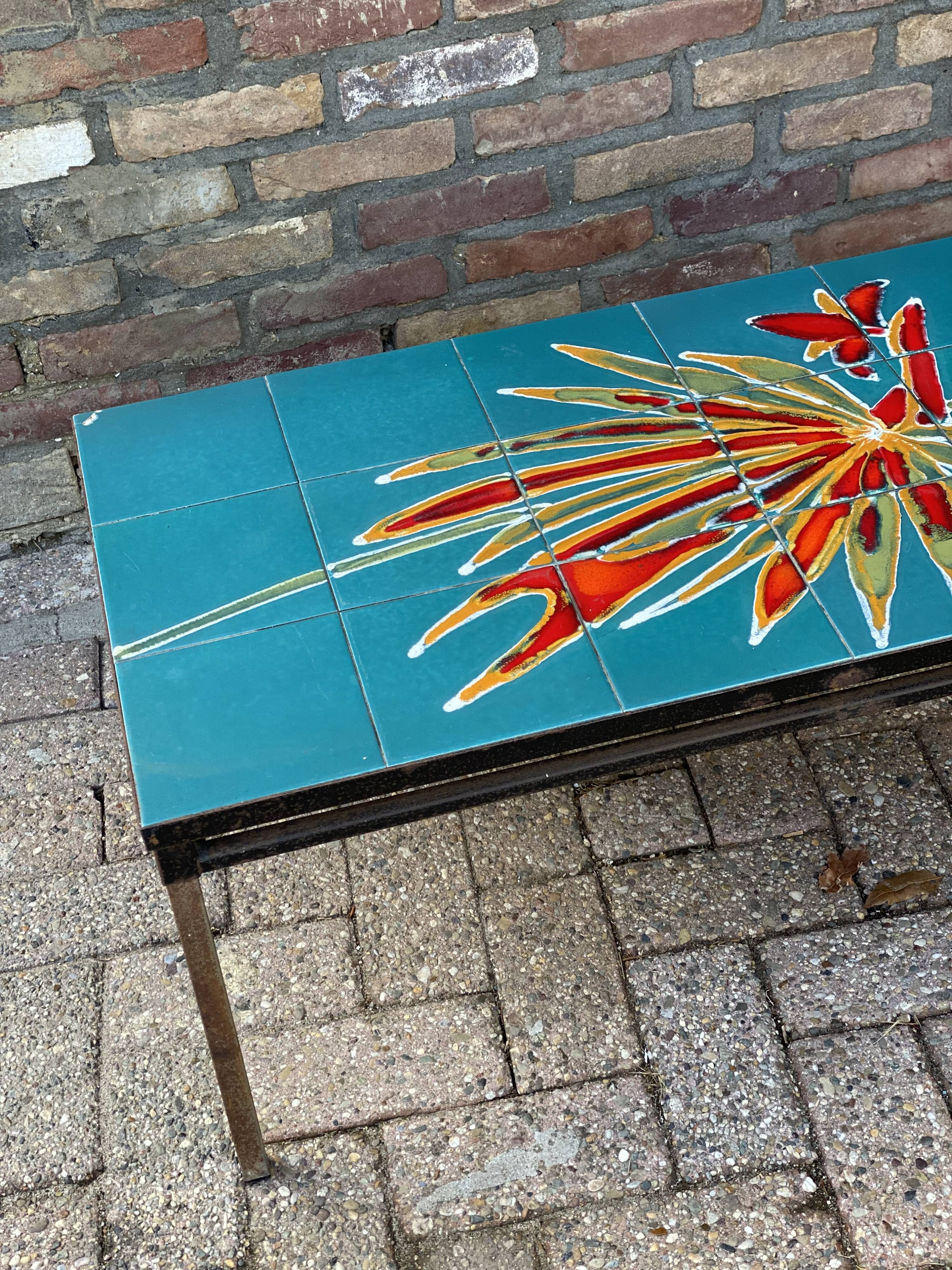Table basse vintage en céramique des années 1960