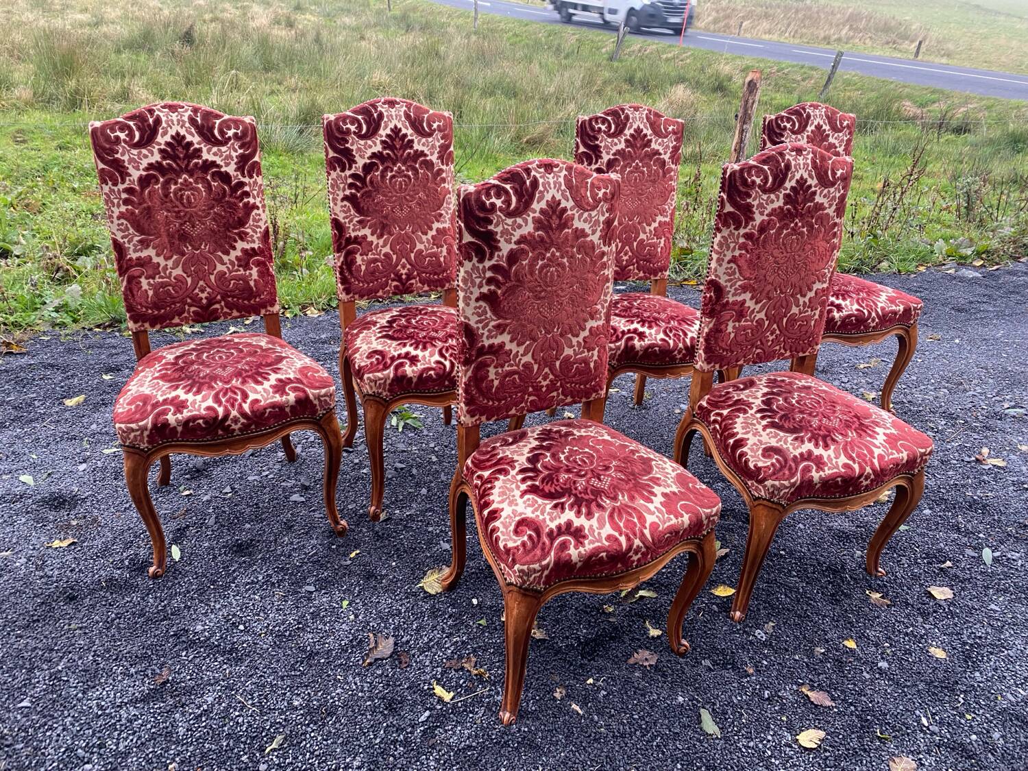 6 chaises de style Louis XV