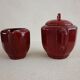 Iron clay sugar bowl and milk jug Lunéville