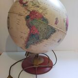 Vintage globe with ancient cartography