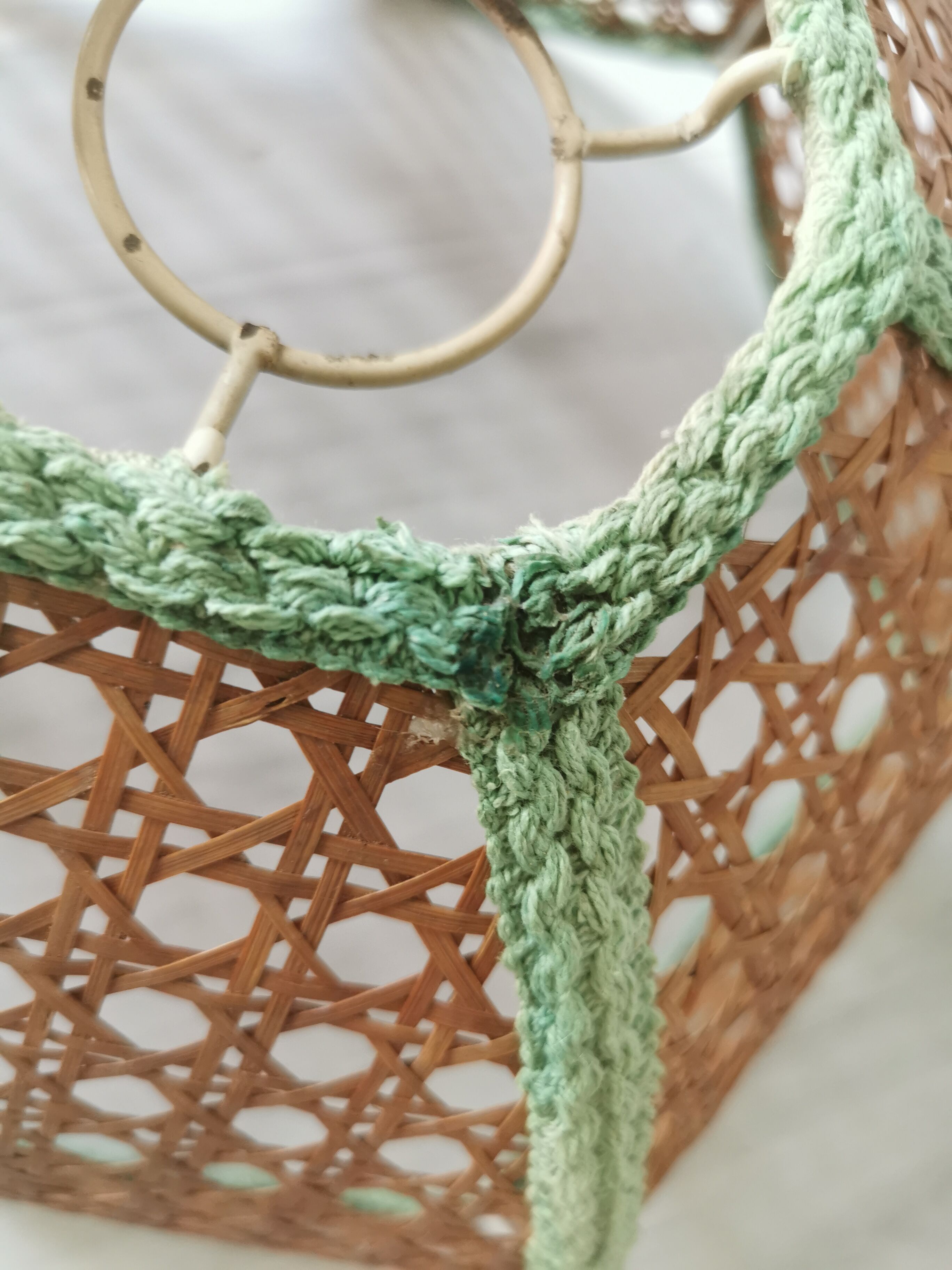 Vintage cane lampshade