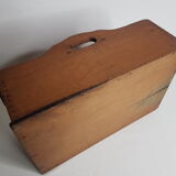 Boite à cirage en bois vintage