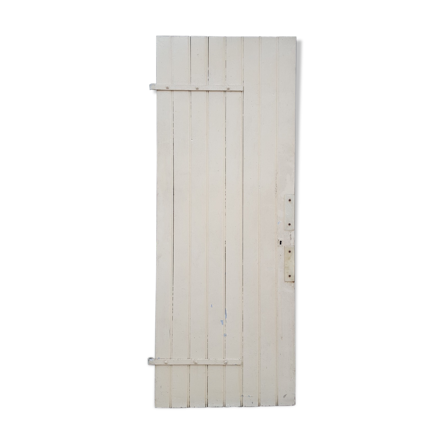 Old door in cream lacquered wood