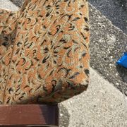 Vintage set of brown Danish fabric armchairs from the 1960s.