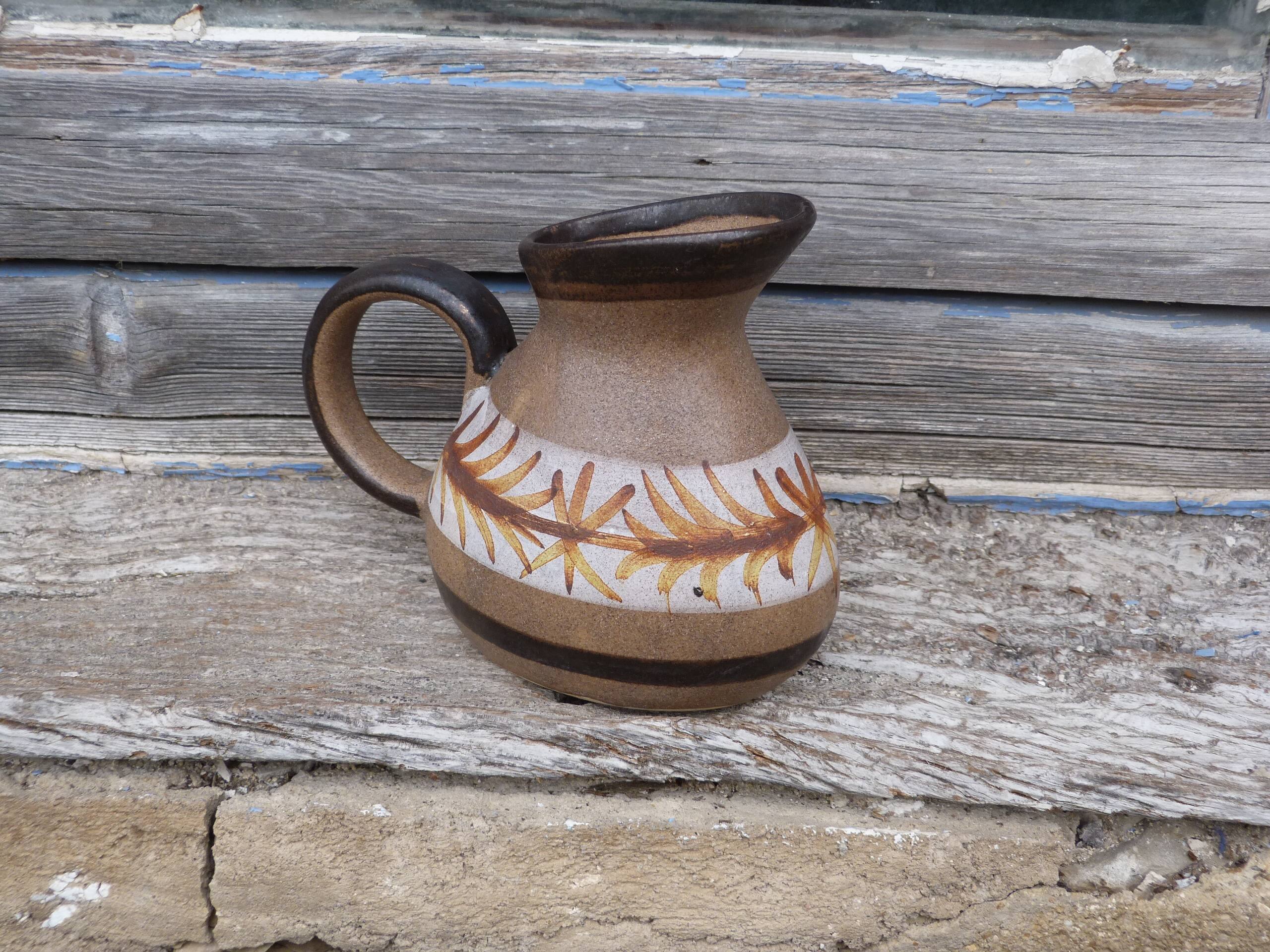 Old Quimper Keraluc terracotta pitcher