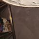 Antique petrol bronze lamp electrifiee 1920 lampshade pleated 52x26