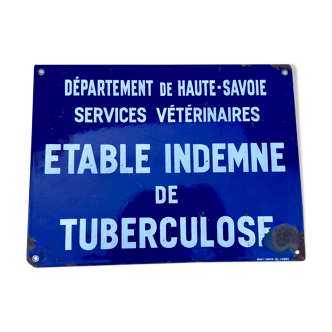 Plaque émaillée Tuberculose