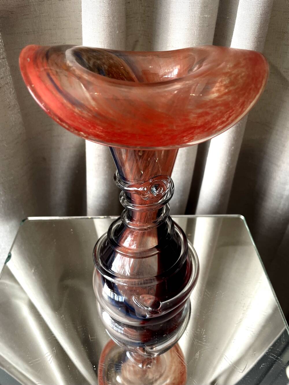 Soliflore vase in multicolor glass paste