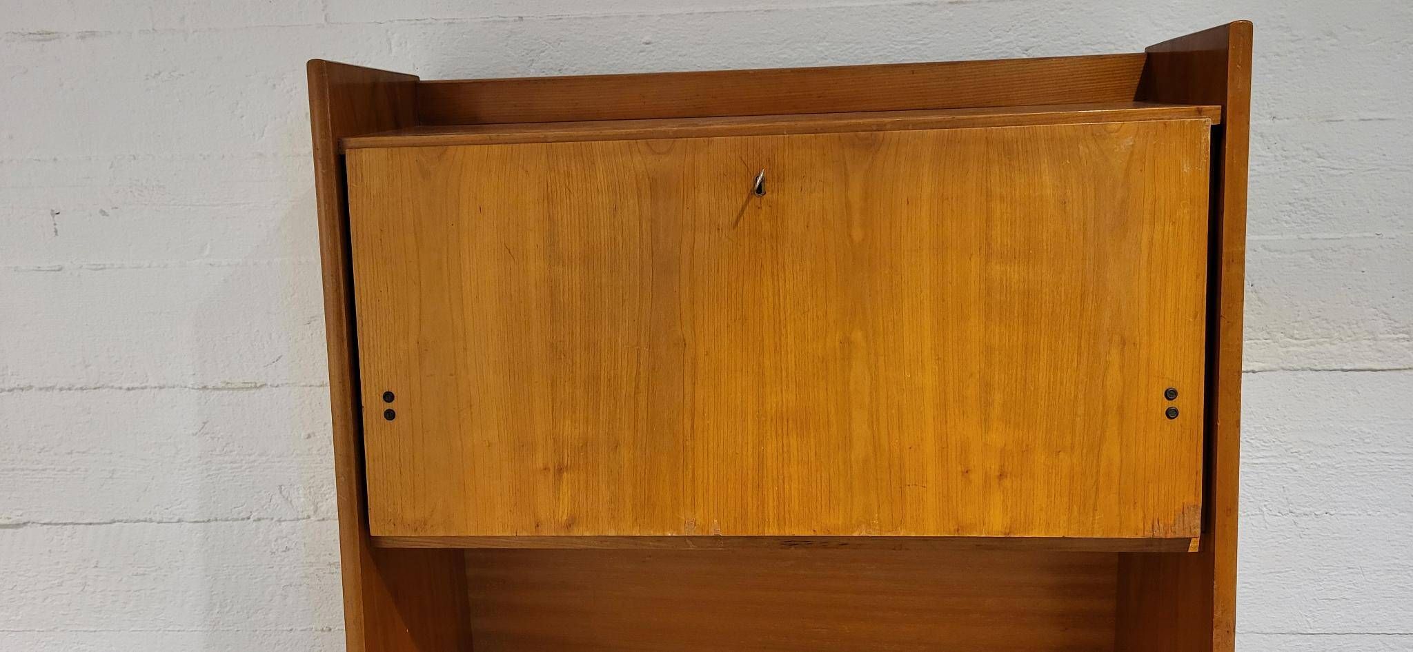 Vintage secretaire with bookcase, 1950s