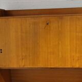 Vintage secretaire with bookcase, 1950s