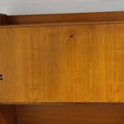 Vintage secretaire with bookcase, 1950s