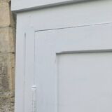 Antique white Parisian wardrobe with Majorelle blue interior