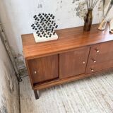 Enfilade teck XL années 60 constructiviste