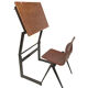 Bureau industriel des années 70 Pays-Bas Marko Galvanitas avec sa chaise