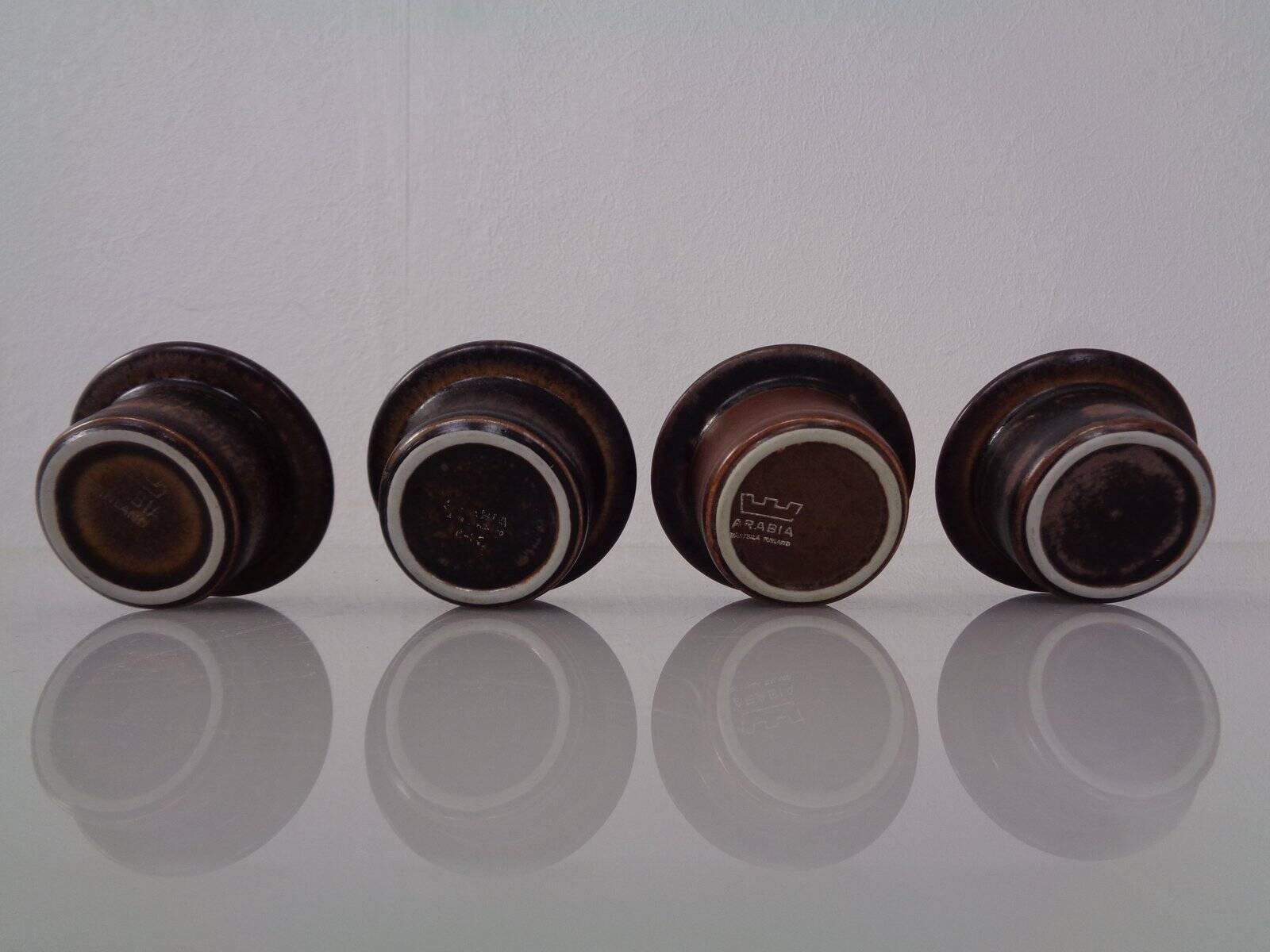 Russian Egg Cups by Ulla Procope for Arabia, 1960s, Set of 4