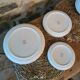 3 vintage dishes, Nesting service by Michel HAMON, Gien Prisunic 1970