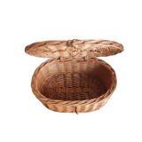 Oval wicker box